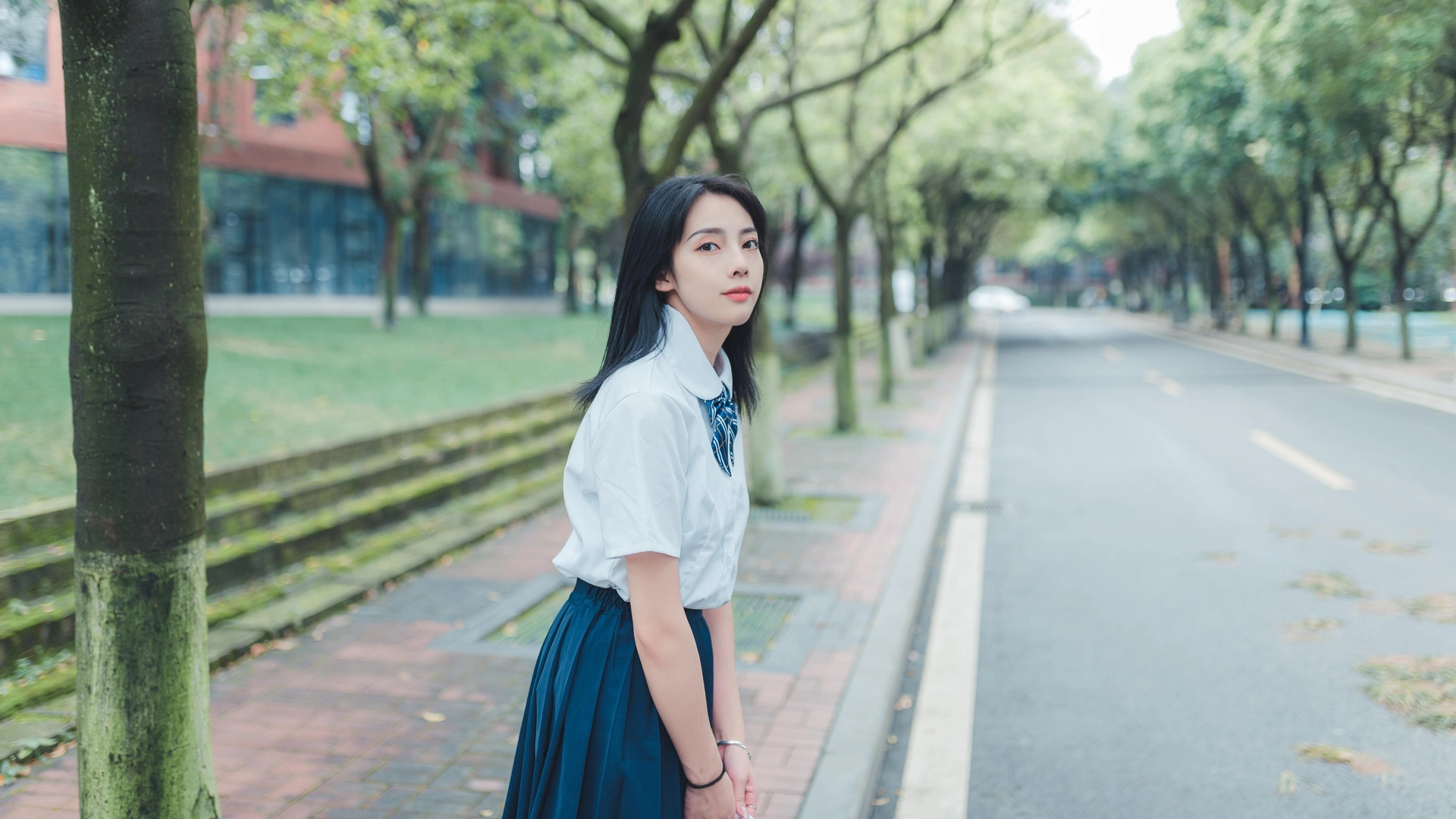拿相机的执义 - NO.27 JK少女写真学校的楼顶我在这等钟声响等你下课一起走好吗？ 2